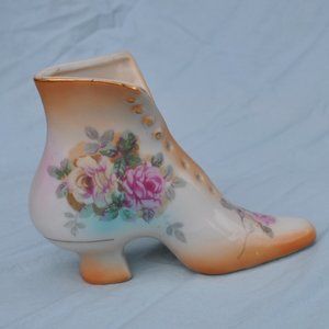 R S Prussia porcelain Victorian boot shoe figurine planter? (479w)